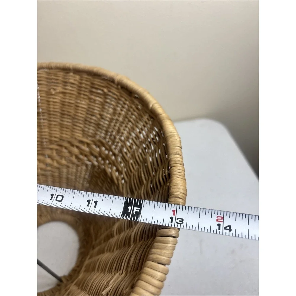 Woven Wicker Lamp Shade Handmade In‎ Africa Boho-Chic Country Cottage 8